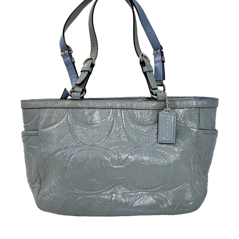 🎉 HP! ❤️ Vintage Coach Gallery Patent Leather Tote #F18326